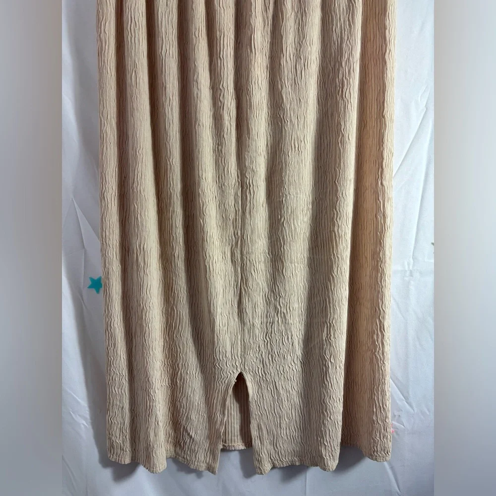 VTG 90s/y2k Cream Textured Boho Midi-Maxi Skirt‎ Women’s Size L